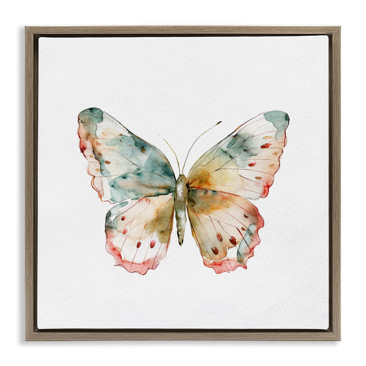 Stupell Industries Muted Watercolor Butterfly Floating Frame, design by Kim Allen